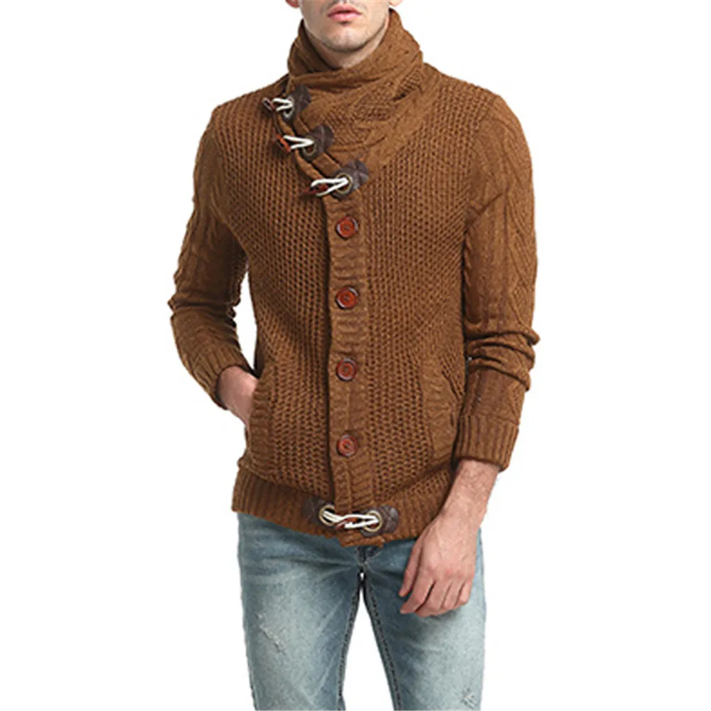 Button Novelty Sweater Warm Fitness Coat Plus Size Hip Hop Sportswear Cool Boy Sweaters Creative