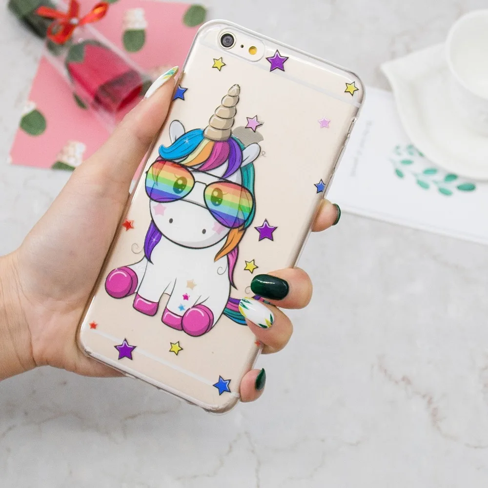 Для iPhone 6 Plus милый мягкий Силиконовый ТПУ для 6s P + случаях Черный Защитный корпус