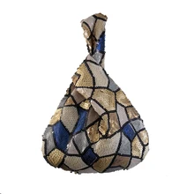 Сумка с блестками, маленькая сумочка на ремешке, цветная блестящая повседневная ручная сумка для леди, маленькая сумка-тоут, сумка-шоппер, японский стиль