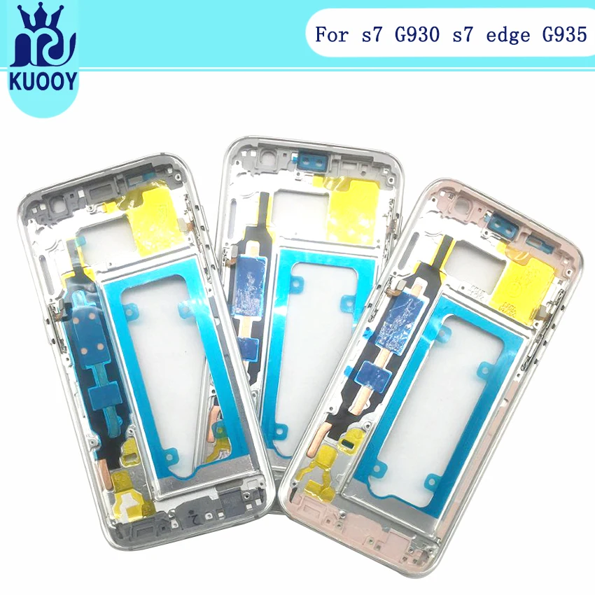 

Original S7 S7 Edge Middle frame For Samsung Galaxy G930 S7 G935 Mid Bezel Metal Plate Housing with tracking