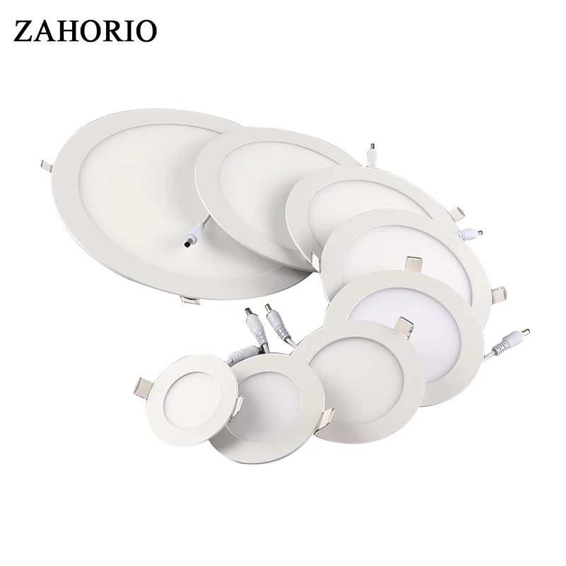 ZAHORIO AC85 265 светодиодный панельный светильник 3 Вт 6 9 12 15 18 ультра тонкий потолочный