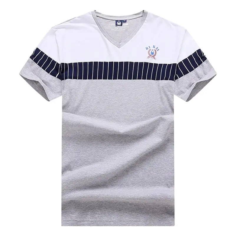 10XL 8XL 6XL 5XL 4XL брендовая модная повседневная мужская футболка летний короткий рукав v-образный вырез зауженный крой, принт с буквами Футболка мужские футболки - Цвет: 1