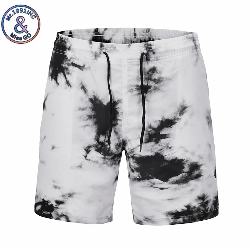 Летние повседневные мужские шорты с 3d принтом, черные, белые, креативные пляжные шорты с принтом граффити, быстро Qry, Полиэстеровые брюки