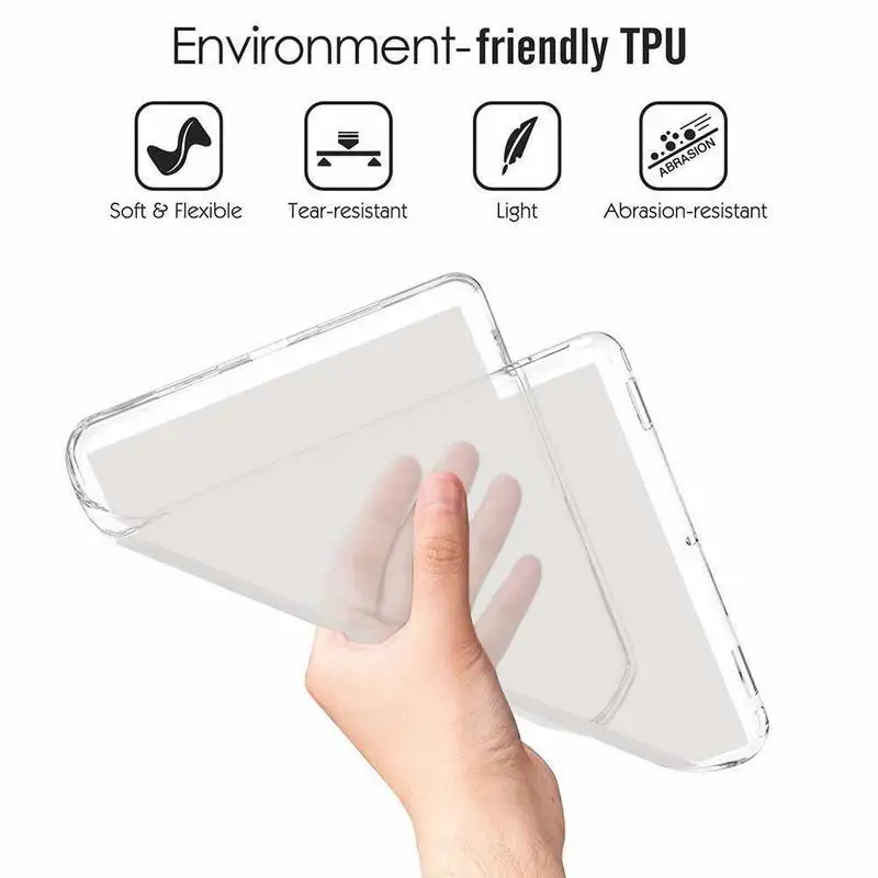 

Soft Case For Samsung Galaxy Tab A 10.1" 2019 T510 T515 Cover Clear Transparent Case TPU Back Cover Tablet Case SM-T510 SM-T515