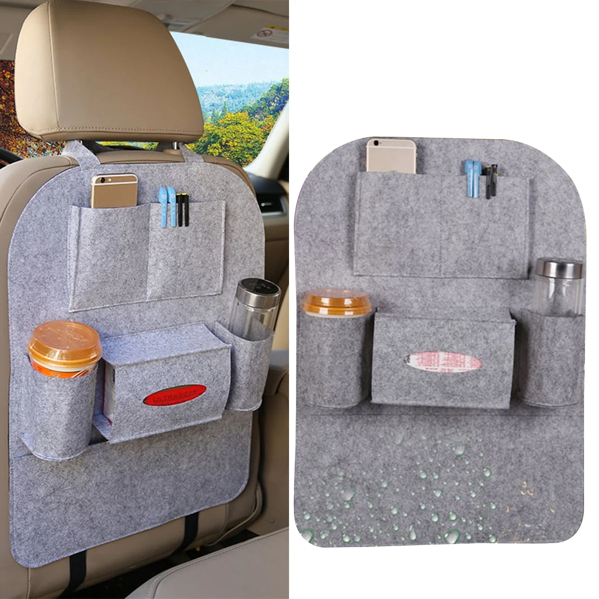 

1pc Car Organizer Back Seat For Kids Child Storage Bag Multi Pocket Auto Storage Pouch Holder For Organizing Trunk Organizers