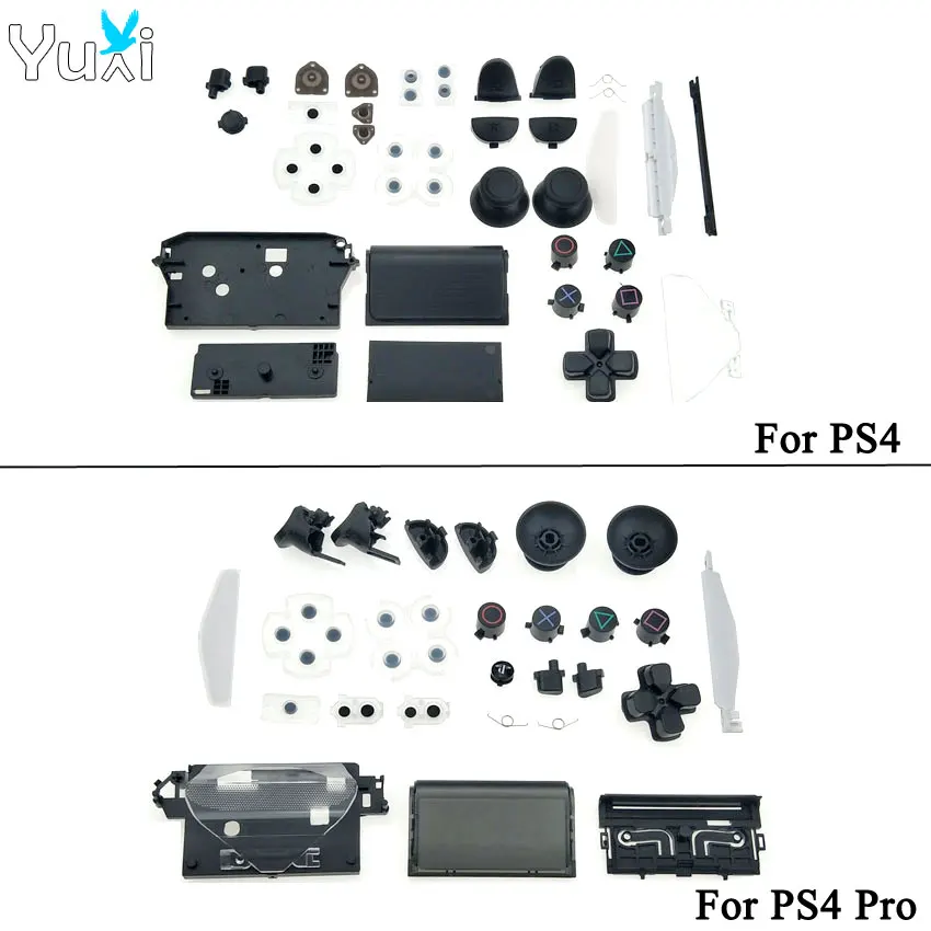

YuXi Conductive Silicone Rubber Pads D-Pad Circle Square Triangle X Button Set Kit For Sony Playstation 4 PS4 Pro Controller