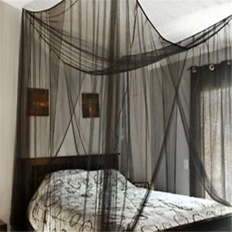 Canopy Bed Covers Promotion-Shop For Promotional Canopy Bed Covers New Princess 4 Corners Post Bed Tent Canopy Mosquito Net Twin Full/Queen King Netting 2016 Hot Sales - Canopy Bed Covers Promotion-Shop For Promotional Canopy Bed Covers