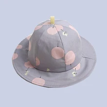 Детские шапки-ковши для мальчиков и девочек; Детские хлопковые носки в горошек; сезон зима-лето; хлопковые шляпы от солнца; эластичные шапки