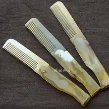 DHL бесплатно 50 шт./партия Складная Роговая расческа Портативная Складная расческа Антистатическая расческа ручной работы натуральная расческа бычий Рог