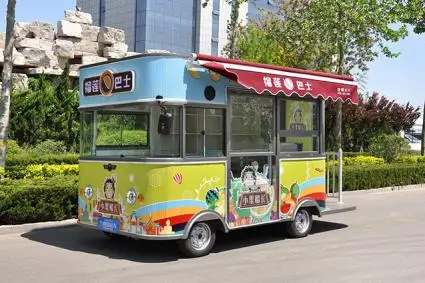 RL-E42 мобильный пищевой грузовик с пищевой Дисплей Чехол электрический грузовик для пищевых продуктов для продажи Европа