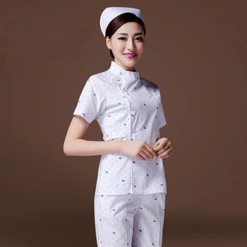 

2017 Summer Women Hospital Medical Scrub Clothes Set Fashionable Design Slim Fit Dental Scrubs Beauty Salon Men Nurse Uniform