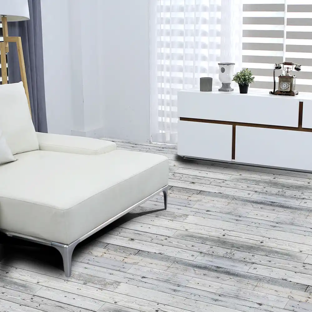 Gray Wood Grain Self Adhesive Wallpaper Home Decor Floor Sticker Pvc Waterproof Contact Paper For Bathroom Kitchen