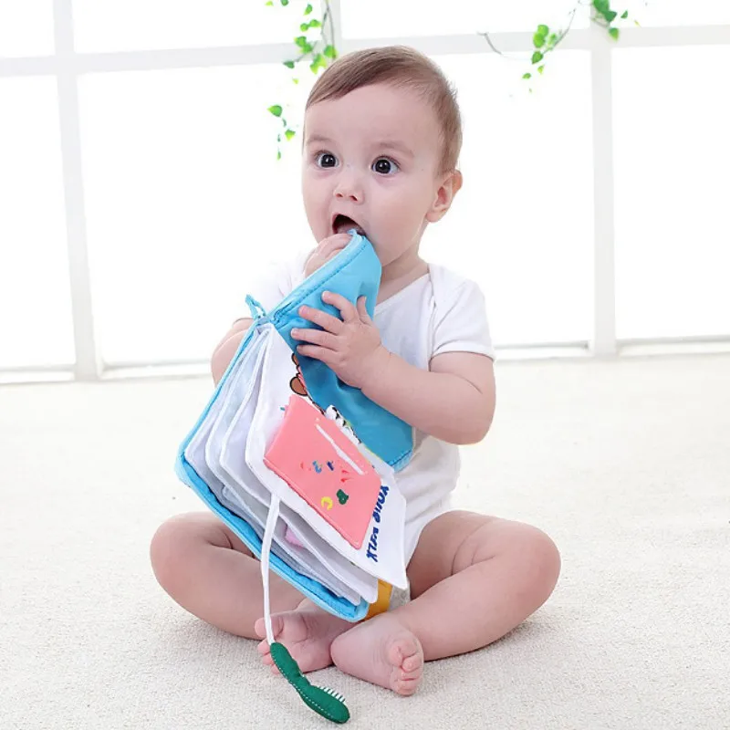 

Kacakid Soft Baby Developmental Toy Boy Girl Books Rustle Sound Fabric Cloth Book Gift Cognition Toys