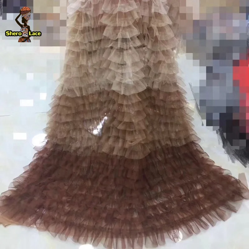 Фиолетовый цвет африканская 3D французская кружевная ткань высокого качества нигерийская Вышивка Тюль французское кружево для вечерние платья - Цвет: color 4