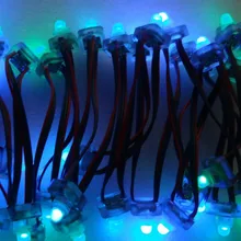 100 узлов DC12V вход WS2811 пиксельный узел, IP68 Номинальная; красный-зеленый-синий провод; заполнение эпоксидной смолой