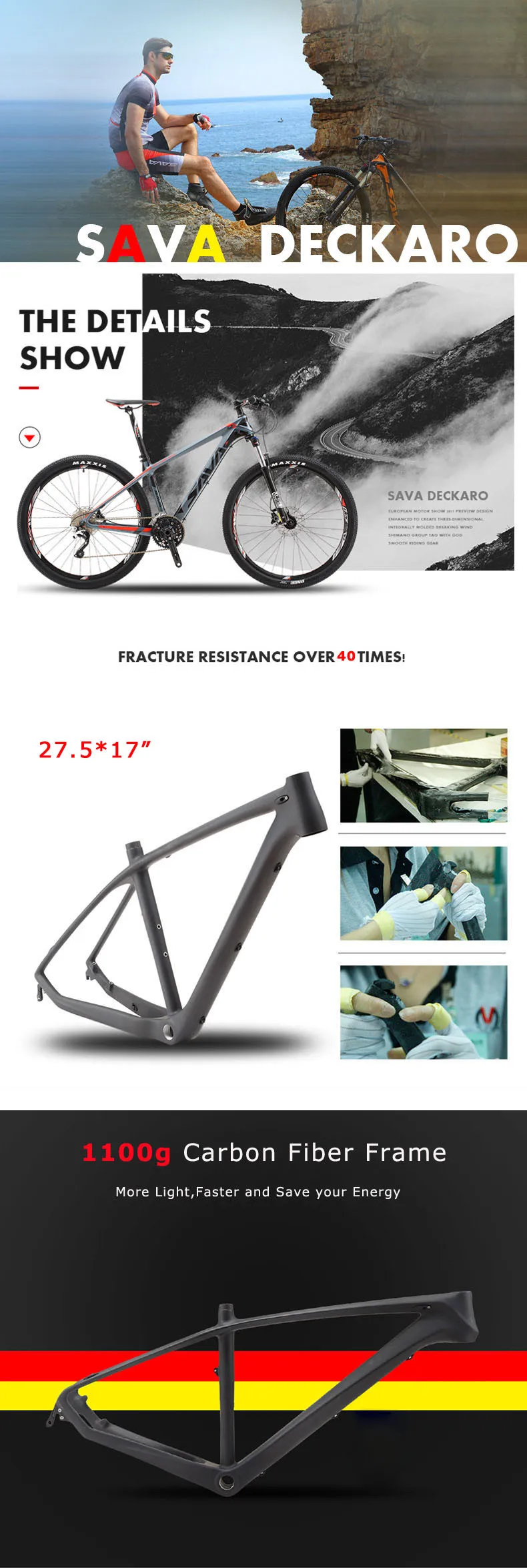 Flash Deal SAVA mountain bike mtb Carbon Mountain Bike mtb 27.5 DECK300 mtb Mountianbike Bicycle with SHIMANO DEORE bicicleta de montana 3