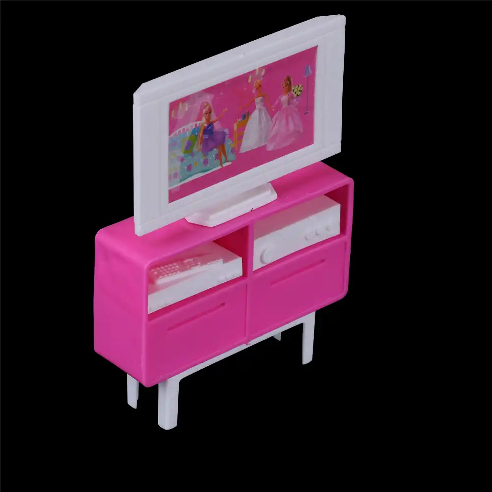 pink and white dolls house