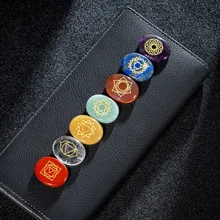 7 шт. Рэйки, лечение чакры баланс символ натуральные камни ювелирных изделий украшение дома