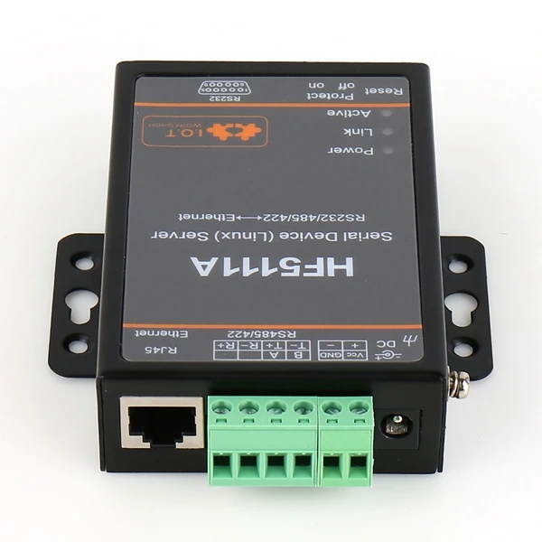 

CE FCC Offical HF5111A RJ45 RS232/485/422 To Ethernet Linux Serial Port Server Converter Device Industrial Connector Unit