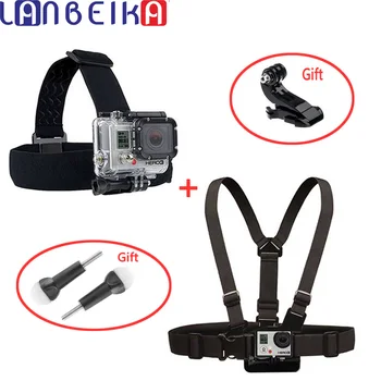 

LANBEIKA Chest Head Belt Strap Mount With J-hook Screw Accessories Set For Gopro Hero 7 6 5 4 3+ SJCAM SJ4000 SJ5000 SJ6 SJ7 YI
