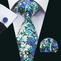 LS-1360 Новое поступление Барри. ван Fashoin Для мужчин хлопок галстук Высококачественная брендовая одежда галстук Gravata Hanky запонки Набор для
