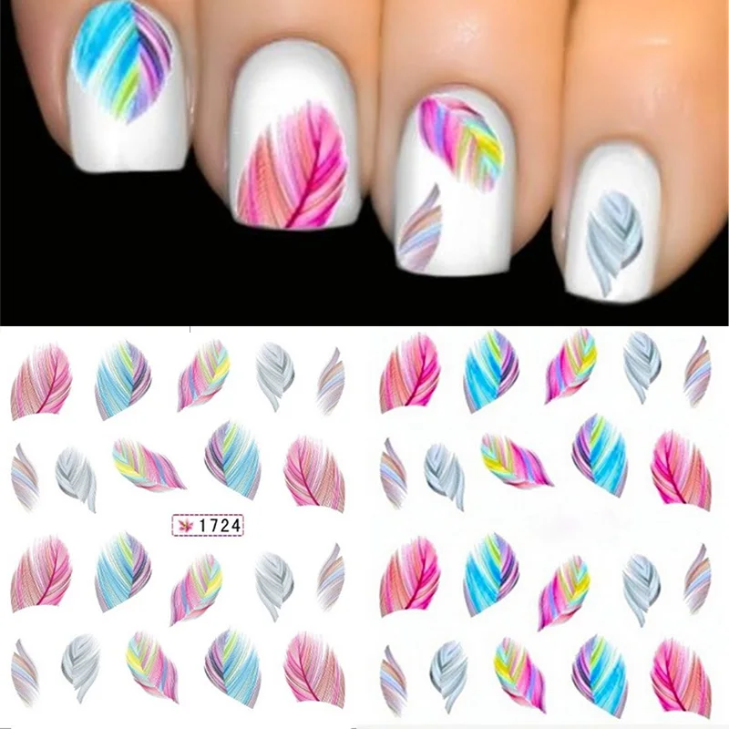 

Wholesale 1 Sheet Water Transfer Sticker Feature Nail Decal Stickers Nail Art Decorations Wraps Foil Sticker Manicure Tool