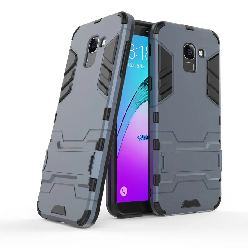 

Armor Shockproof Case For Samsung Galaxy J6 2018 SM-J600F J600G 3D Shield PC+Silicone Phone Case Cover For Samsung Case Fundas
