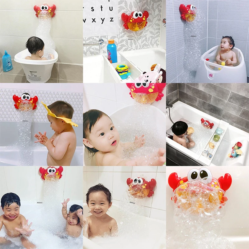 

Bathing spouts Bubble Crab Maker Machine robofish Play Water in the bathroom oyuncak for baby Boy Children kid Bathtub bath toys
