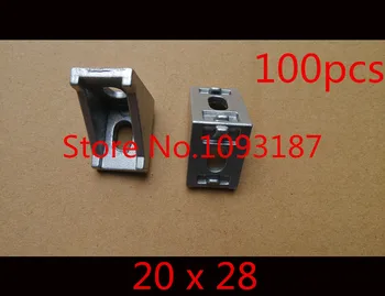 

100PCS/LOT 2020 Profile Aluminum Corner Fitting Angle 20 x 28 Decorative Brackets Aluminum Profile Accessories L Connector