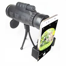 40X60 Монокуляр телескоп большой окуляр высокий коэффициент пропускания света открытый для Охота Кемпинг с телефона клип штатив Q1082SPOLC