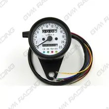 60 мм механический одометр спидометр+ 4 Дополнительные характеристики белый лицевой/черный корпус/белый светодиодный индикатор с индикаторными лампами 0-220 км/ч