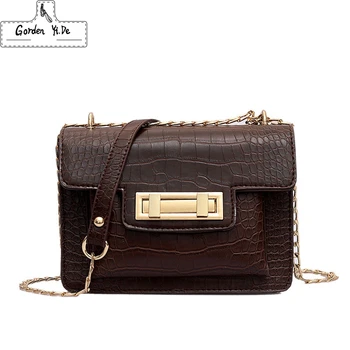 

Fashion Women Crocodile pattern Leather Chain Messenger Bag Handbag Ladies Shoulder Crossbody Bags Woman Purse Bolsos Mujer Bols