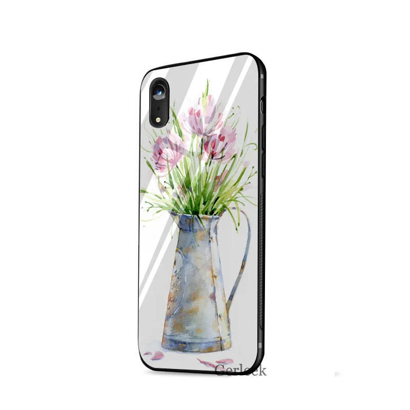 Чехол из закаленного стекла для iPhone 6 6s 7 8 X XS XR Max 5 5s SE|Чехлы-накладки| |