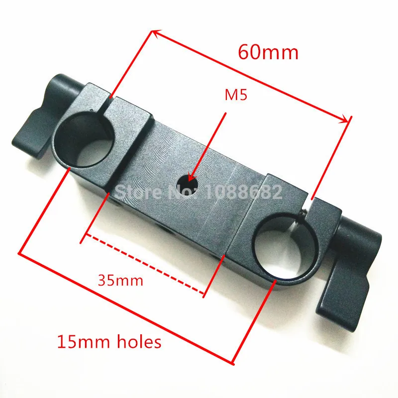 Adjustable Steady Shoulder Mount Shoulder Pad for Video Camcorder Camera DVDC Support System DSLR Rig 15mm Railblock1 (2)