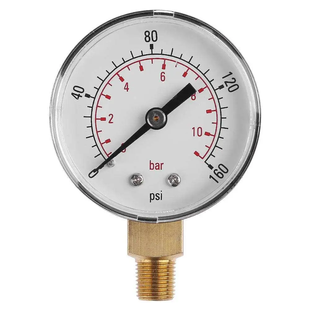 

New 1/8inch NPT 0-160psi 0-11bar Index Dial Vacuum Pressure Meter Gauge Manometer 2" Dial Display Digital Pressure Gauge