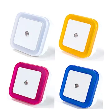 

1PC EU/US Plug LED Night Light Energy-Saving Environmental Sensor Control Lights LED Lamp Bedroom Wall Lamp For Baby Kids