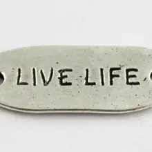 300 шт тибетский серебряный овальный разъем жизни A5368