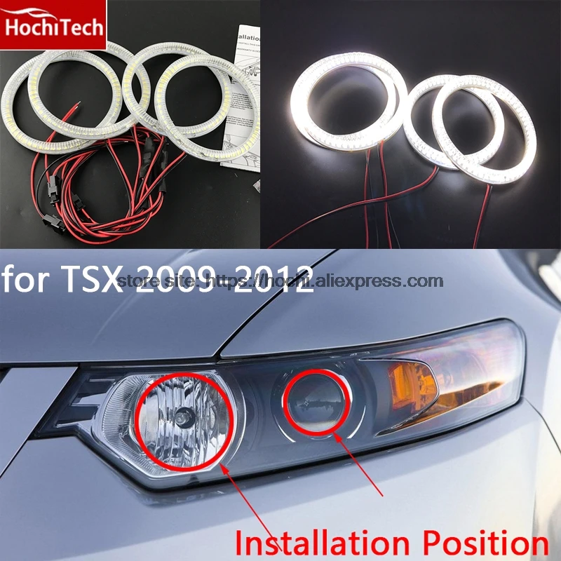 Отличные SMD 5050 Светодиодные белые фары halo angel demon eyes kit ангельские глазки для Acura TSX