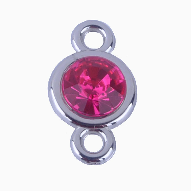 150 pçs/lote colorido birthstone encantos 11mm * 19mm acrílico duplo encantos para diy colar e pulseira de afirmação