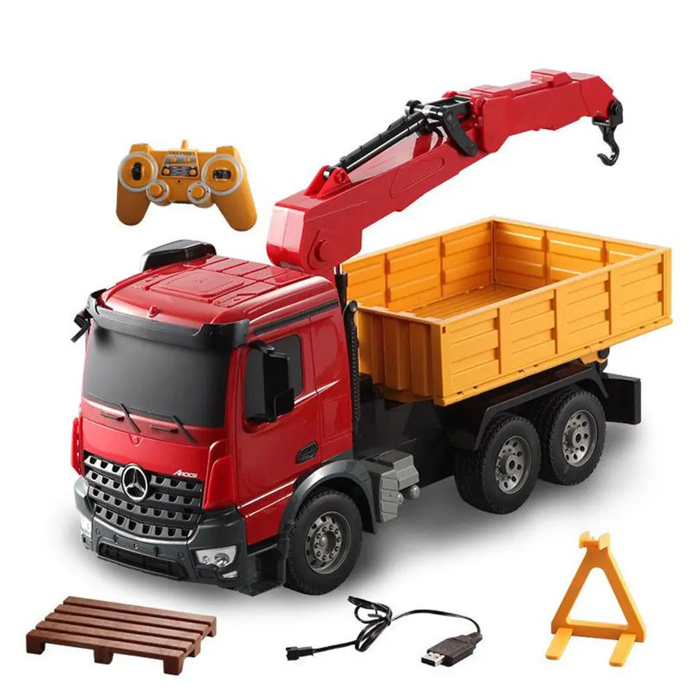 

Double Eagle 1/20 2.4G Mercedes Arocs Rc Car Engineering Truck Crane High Simulation Engineering Tanker Electronic Toys