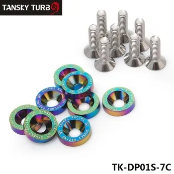 TANSKY - New Style 8PC M6 x 20MM CNC Billet Aluminum Fender Bumper Washer Bolt Engine Bay Dress Up Kit TK-DP01S-7C