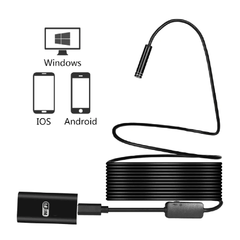 

Wireless HD 720P Waterproof Smart WIFI Camera Inspection Endoscope For iPhone Android Futural Digital Drop SHhipping AUGG7