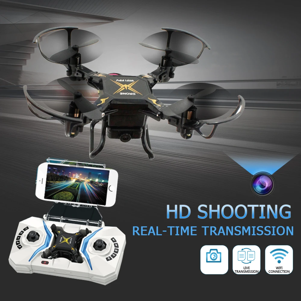 

Premium High Performance Mini Drone UAV APP Remote 0.3MP Camera One Key Take Off Speed Adjustable Quadcopter