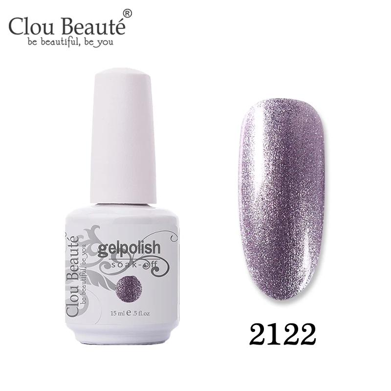 Clou Beaute Gellak UV 15 мл полуперманентный лак для ногтей гель основа и верхнее покрытие замочить от ногтей Живопись гель лак для ногтей - Цвет: 2122