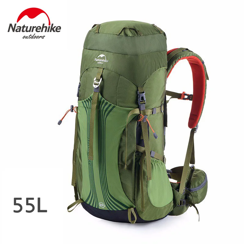 Naturehike 45L 55L 65L рюкзак походная Сумка водонепроницаемая дорожная уличная сумка рюкзаки походный рюкзак для альпинизма походные сумки NH16Y020-Q - Цвет: Green 55L