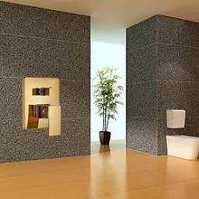 Опт и розница Золотой 3 ходовой клапан смеситель ванная комната Душ регулирующий клапан крана латунь смеситель