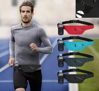 

Professional Running Waist Packs Pouch Belt Sport Bag Mobile Phone With Hidden bottle key Gym Bags Running Waist Pack 6.5 inch