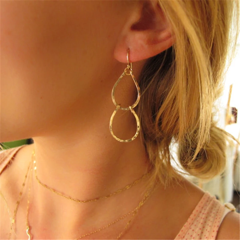 

Handmade Gold Big Hoop Earrings Vintage Jewelry Customize Orecchini Brincos Party Gift Oorbellen Pendientes Earrings for Women
