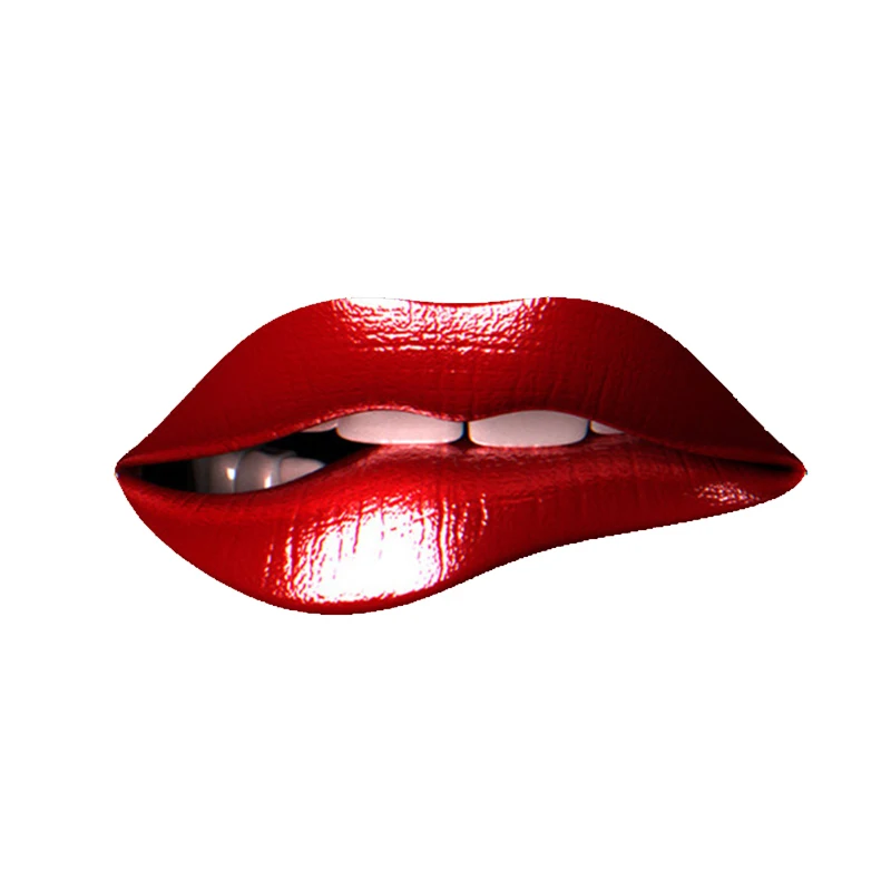 rylybons Car Styling 17*8cm Red Foxy lips Car Stickers Funny Vinyl 3D
