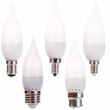 3W LED Bulb Lamp E12 E26 E27 E14 B22 B15 Flame Chandelier Candle Light 2835 SMD AC 220V 110V Led Corn Lights Home Decor